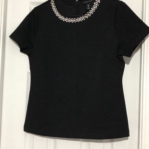 Adrienne Vittadini jeweled black bloused